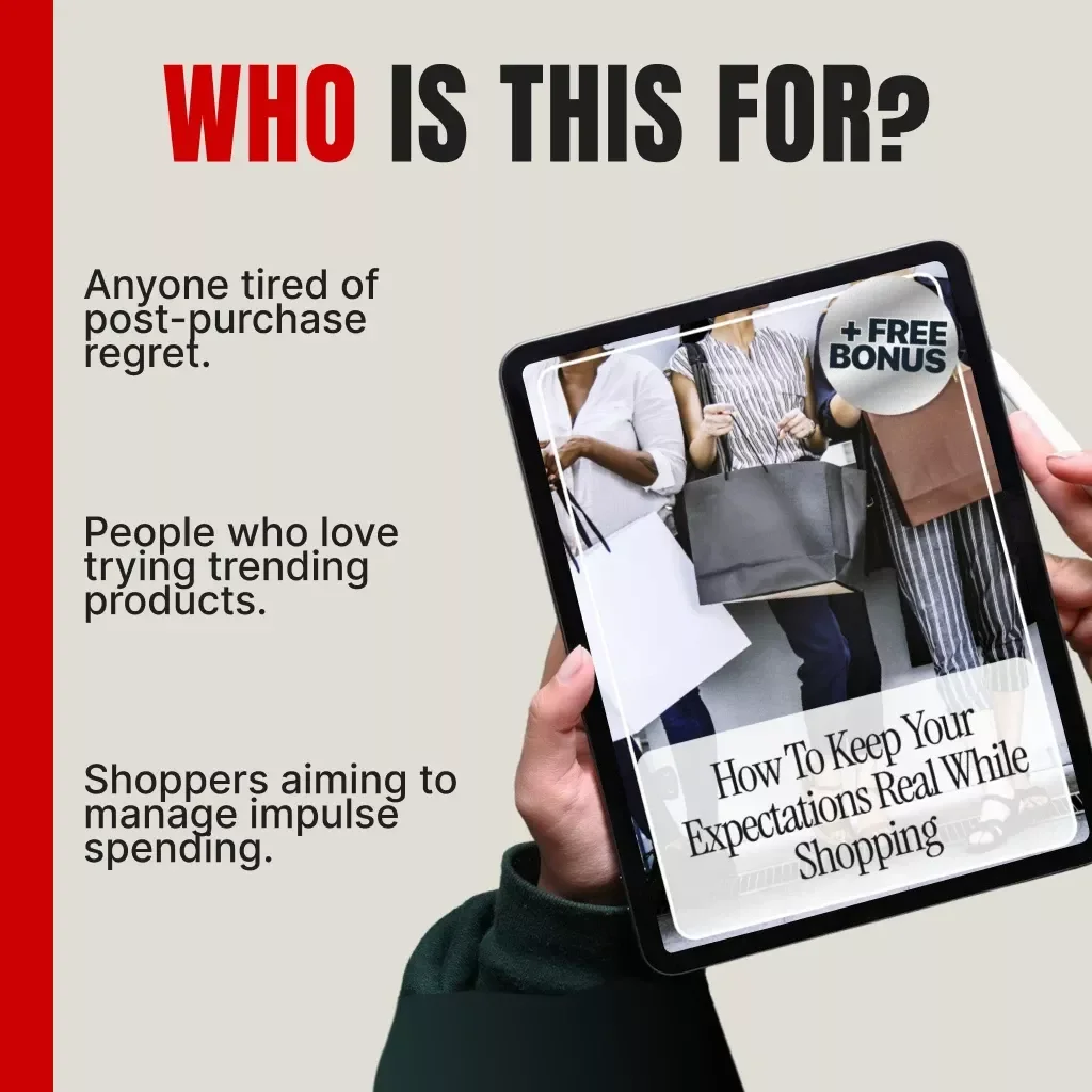 How to Keep Your Expectations Real While Shopping | Realistic Shopping Mindset eBook | Digital Download Guide for Smarter, Mindful Buyers | Learn How to Keep Expectations Realistic When Shopping
