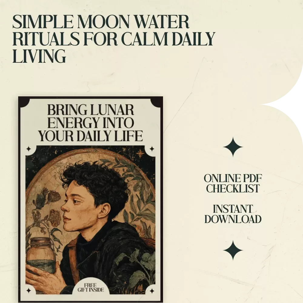 Bring Lunar Energy Into Your Daily Life Checklist – Moon Water Uses in Everyday Life Ritual Guide, Printable Spiritual Self-Care & Home Cleansing Planner