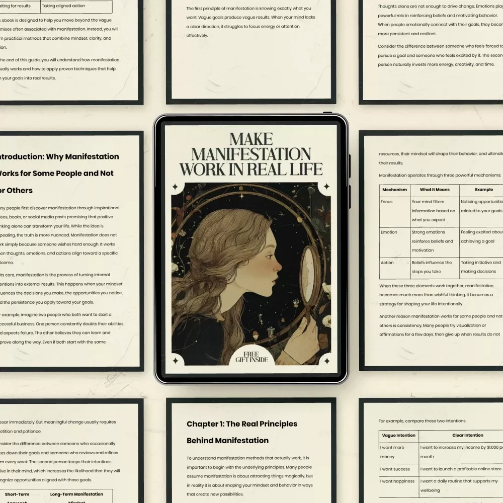 Make Manifestation Work in Real Life – Practical Guide to Manifestation Methods That Actually Work | Manifestation Routine, Visualization, 369 Method, Mindset & Action eBook