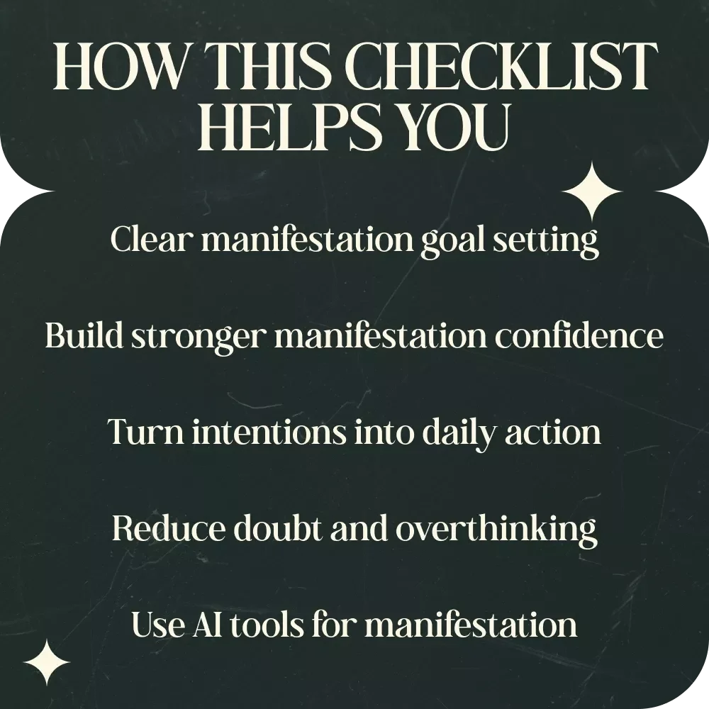 Manifestation Mistakes Beginners Make Checklist – A Simple Guide to Avoid the Most Common manifestation mistakes beginners make and Start Manifesting with Clarity and Confidence