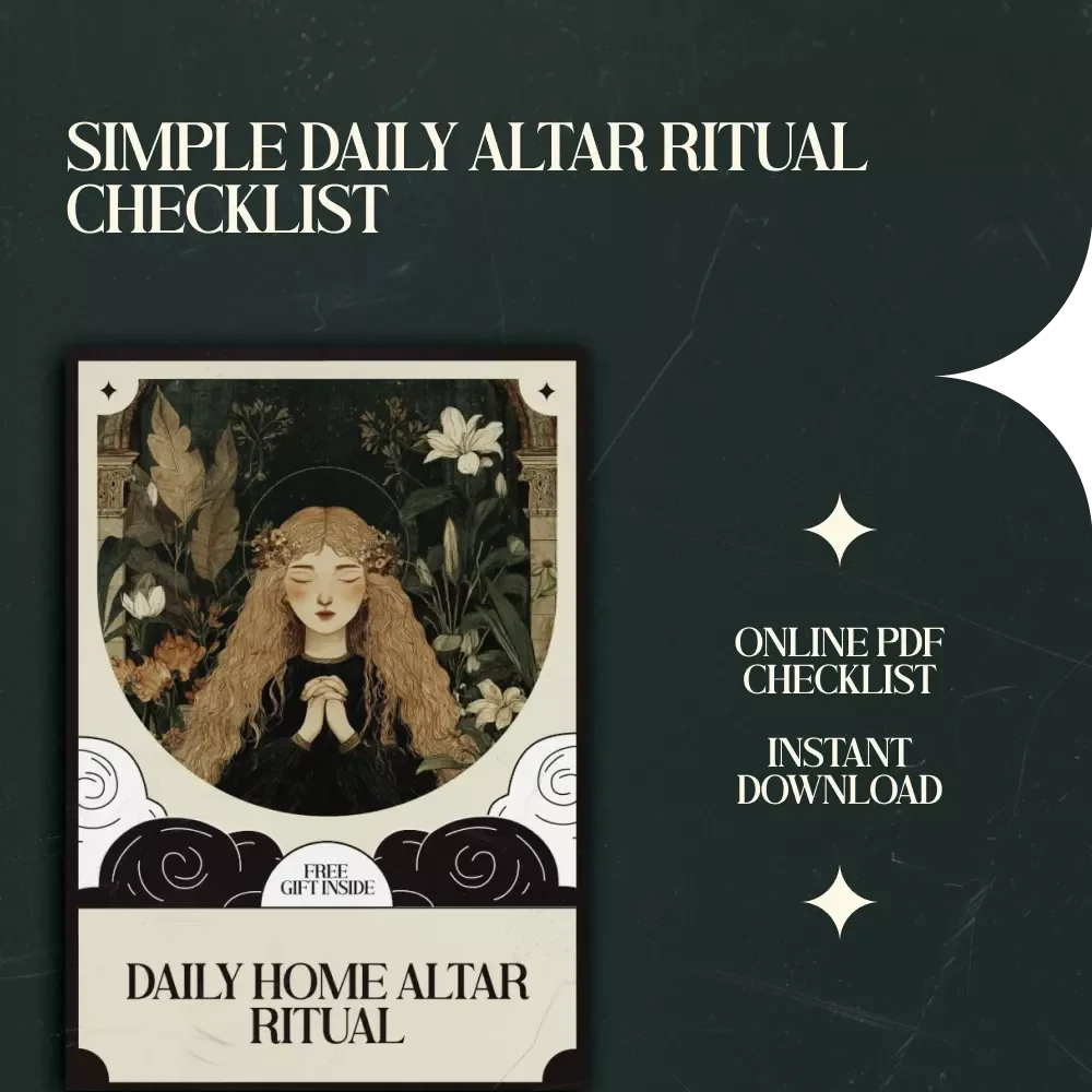 Daily Home Altar Ritual Checklist – Home Altar Routine for Daily Practice, Mindfulness & Spiritual Connection Guide