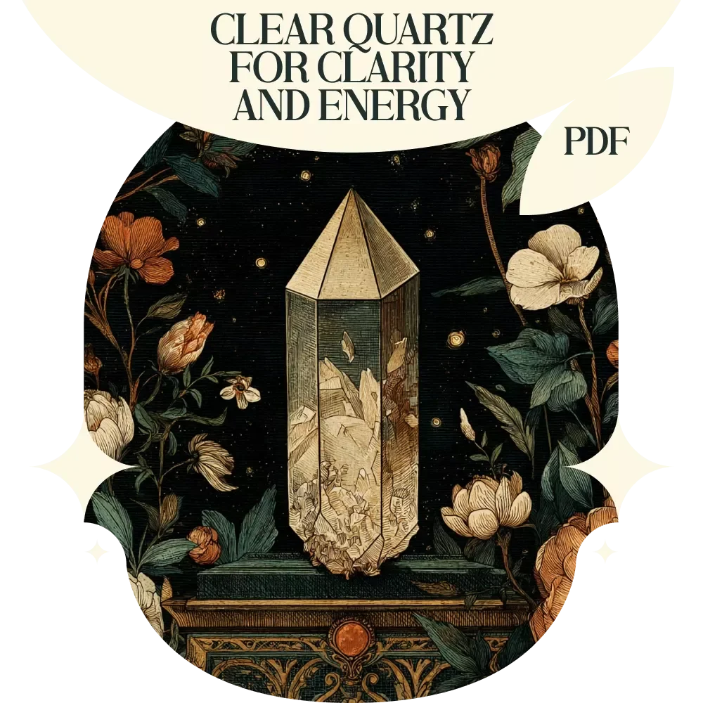 Clear Quartz for Clarity and Energy – Complete Guide to Clear Quartz Crystal Meaning and Uses, Beginner Crystal Healing eBook, Energy Amplification & Intention Setting Digital Download