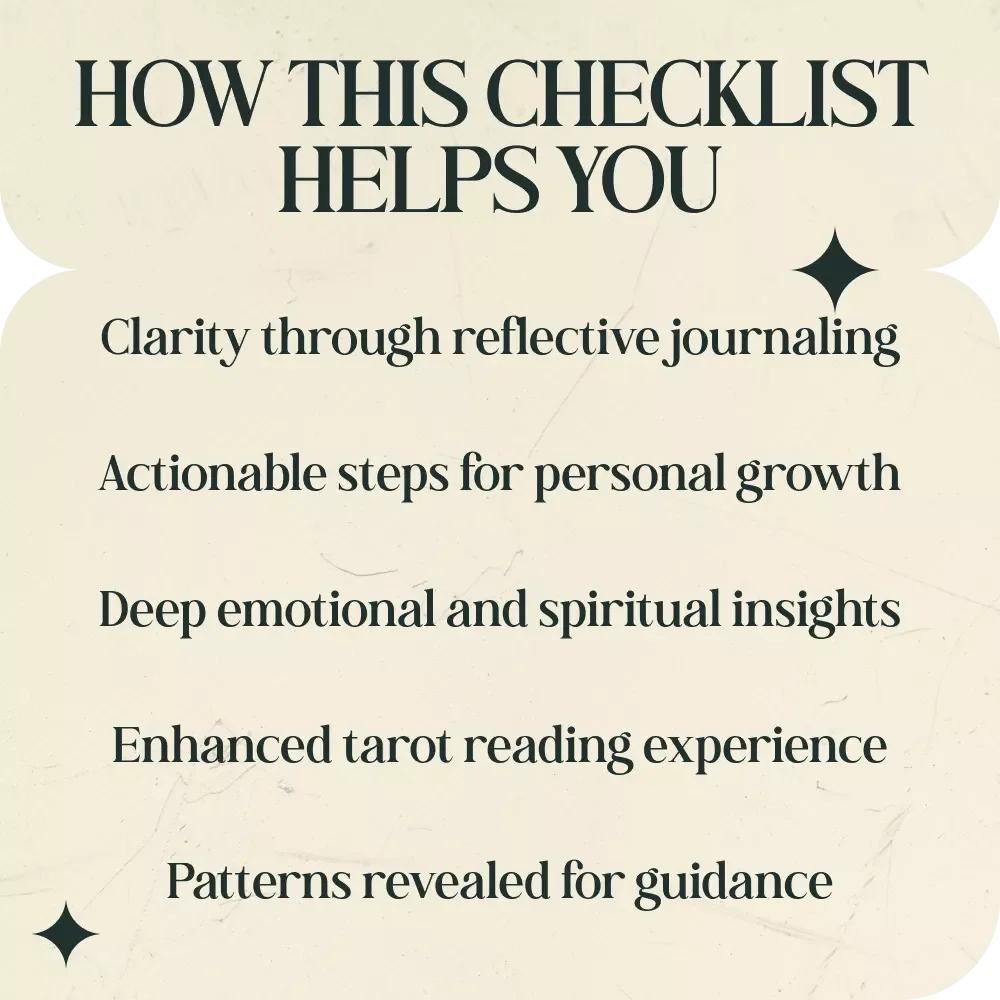 Tarot Journal Prompts Checklist – A Guided Approach to Deepening Your Tarot Readings