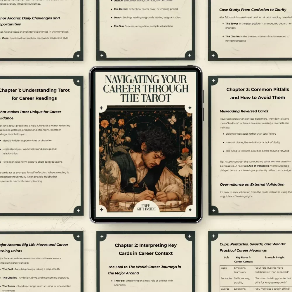 Navigating Your Career Through the Tarot – Tarot Card Meanings for Career Readings Guide, Career Path Insight eBook, Tarot for Work Decisions