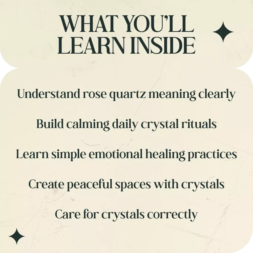 Rose Quartz and the Art of Gentle Living – Rose Quartz Crystal Meaning and Uses Guide, Self-Care & Meditation eBook, Emotional Healing & Crystal Practice Digital Download