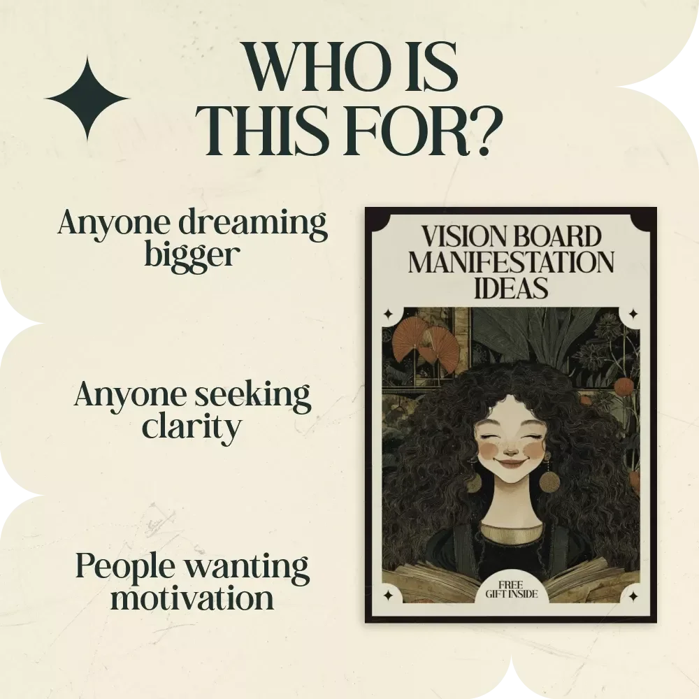 Vision Board Manifestation Ideas Guide – Vision Board Manifestation Ideas for Goals, Dreams & Life Design | Digital Download Manifestation Workbook