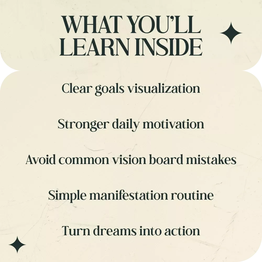 Vision Board Manifestation Ideas Guide – Vision Board Manifestation Ideas for Goals, Dreams & Life Design | Digital Download Manifestation Workbook