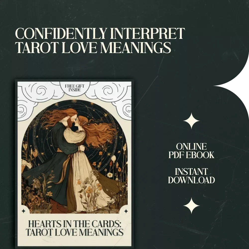 Hearts in the Cards: Tarot Love Meanings – Tarot Card Meanings for Love Readings Guide, Relationship Tarot eBook, Love Spreads & AI Tarot Practice