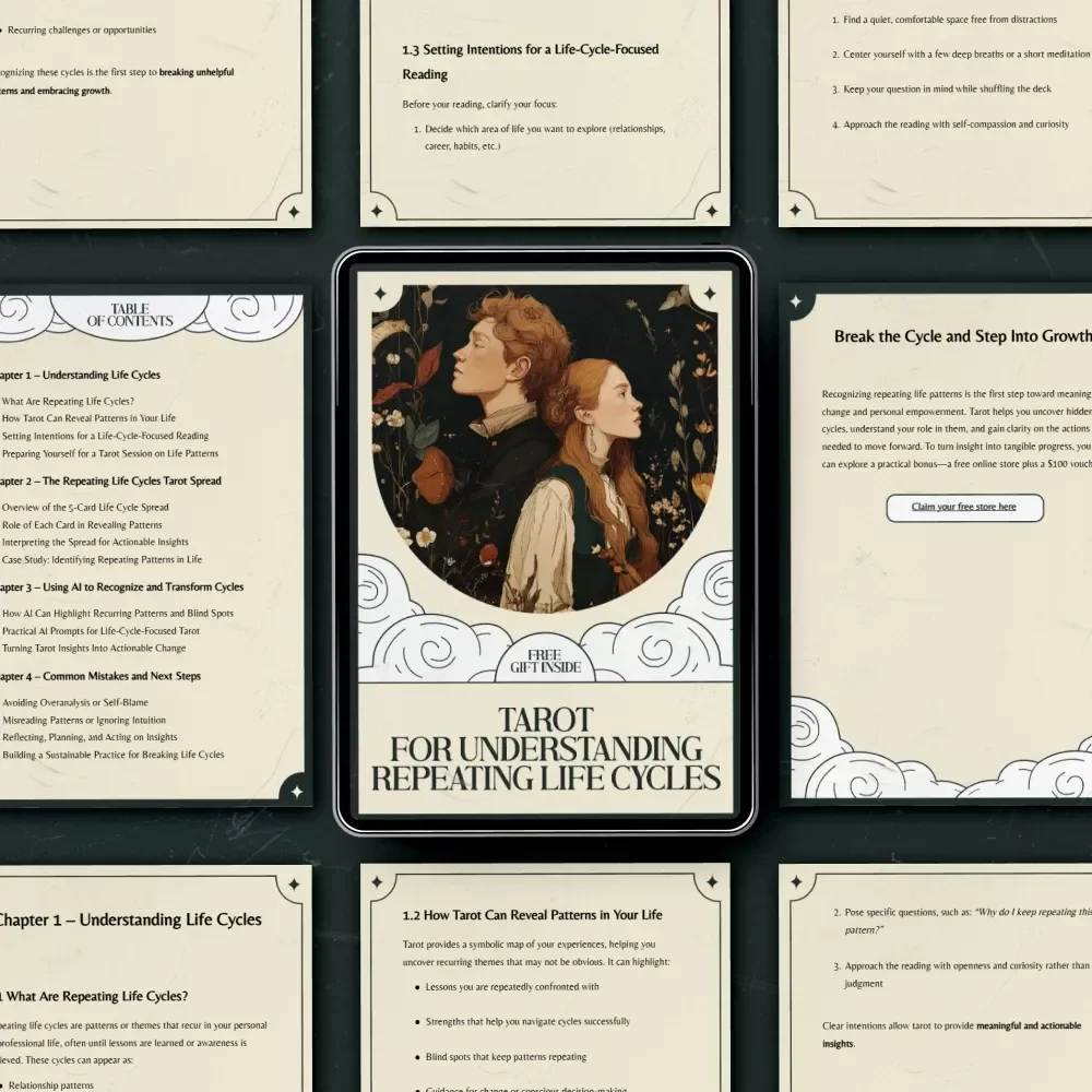Tarot for Understanding Repeating Life Cycles: A Comprehensive Guide to Break Free from Life Patterns with Tarot Spreads & AI Insights