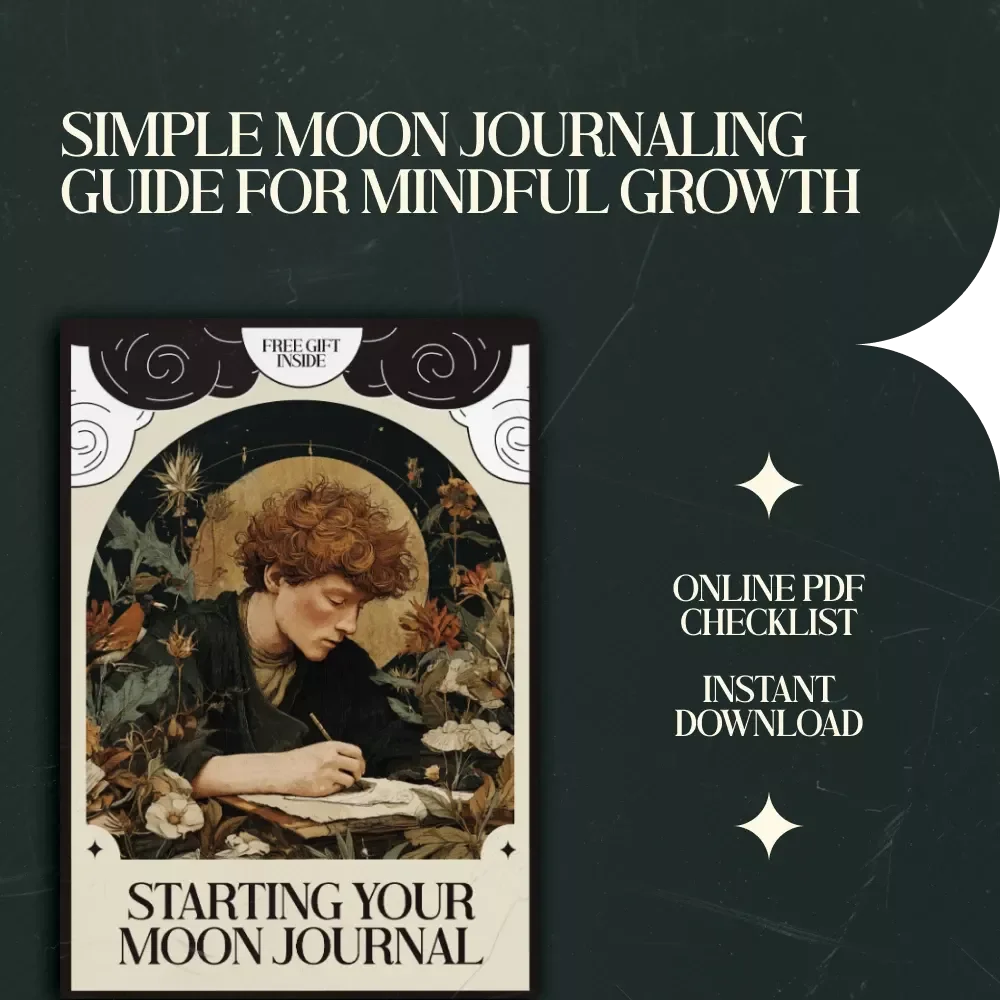 Starting Your Moon Journal Checklist | Moon Journal Ideas for Beginners | Lunar Reflection, Manifestation & Mindfulness Guide