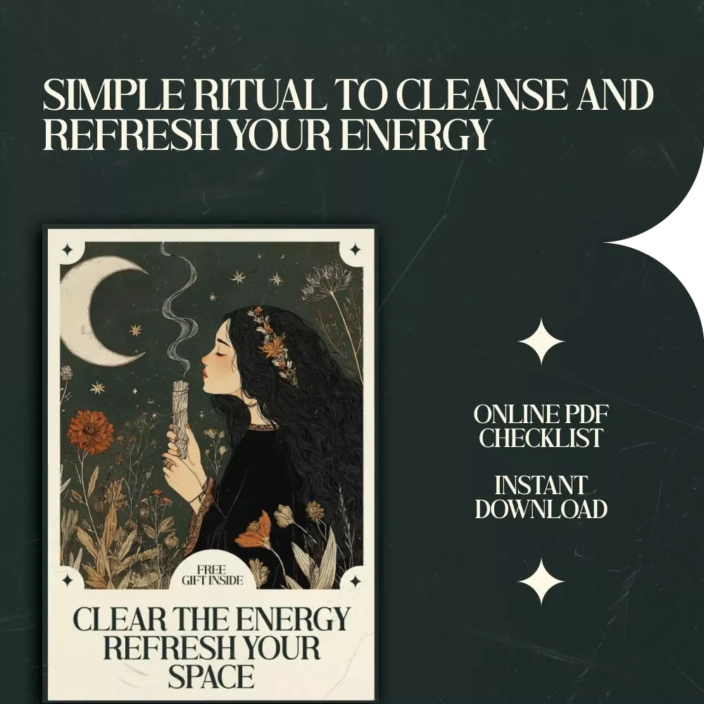 Clear the Energy Refresh Your Space Checklist – Energy Cleansing with Incense or Sage, Spiritual Home Reset, Printable Ritual Guide, Mindful Living Tool