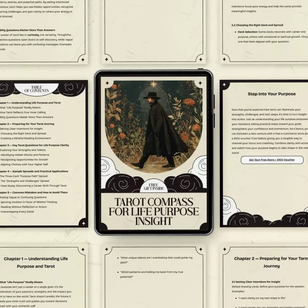 Tarot Compass for Life Purpose Insight: Unlock Your Path with Tarot Questions for Clarity & Growth