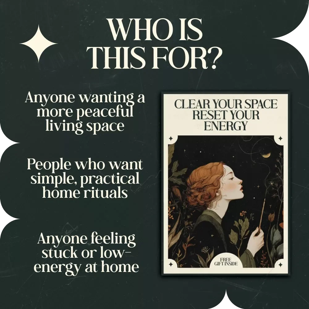 Clear Your Space Reset Your Energy – Energy Cleansing Routine for Home Guide, Home Reset Rituals, Positive Energy Workbook, Digital Download