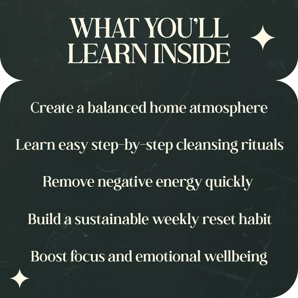 Clear Your Space Reset Your Energy – Energy Cleansing Routine for Home Guide, Home Reset Rituals, Positive Energy Workbook, Digital Download