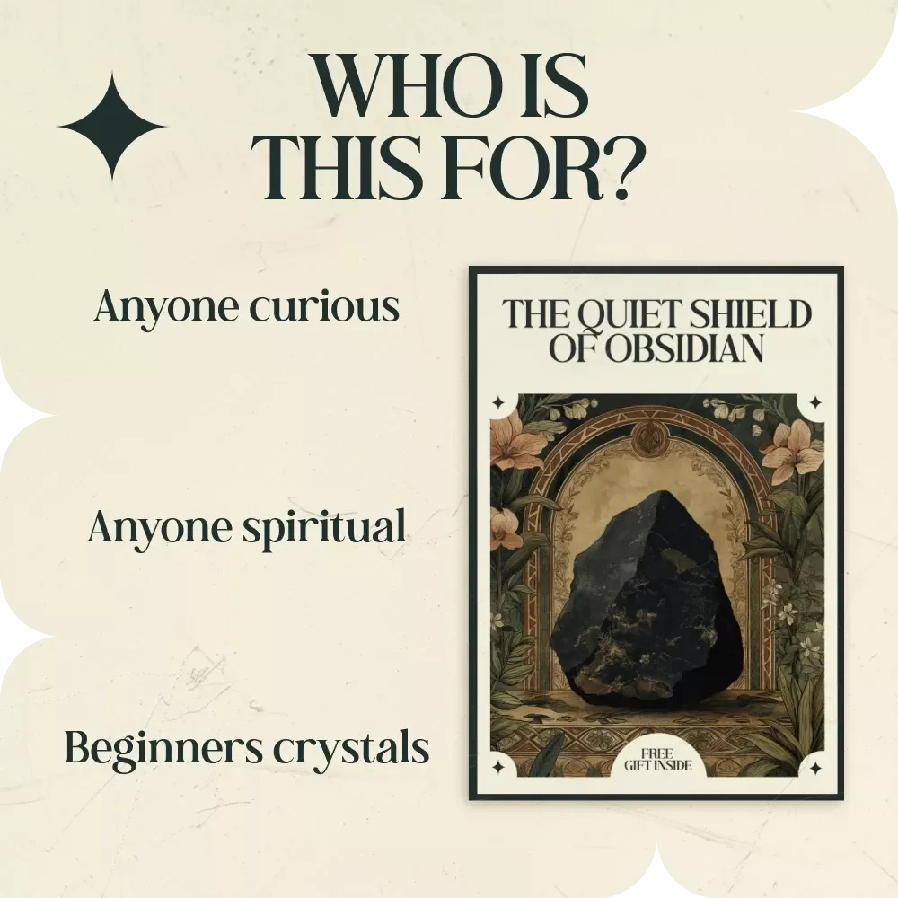 The Quiet Shield of Obsidian – Obsidian Crystal Meaning and Protection Guide, Spiritual Protection eBook, Crystal Healing Practice, Grounding & Energy Shielding Digital Download