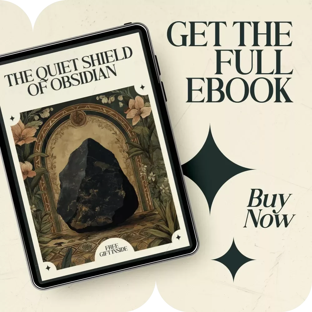 The Quiet Shield of Obsidian – Obsidian Crystal Meaning and Protection Guide, Spiritual Protection eBook, Crystal Healing Practice, Grounding & Energy Shielding Digital Download