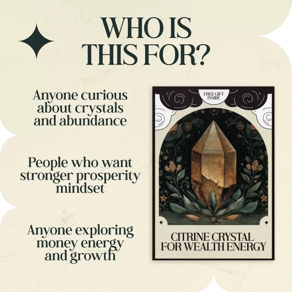 Citrine Crystal for Wealth Energy eBook – Citrine Crystal Meaning and Money Energy Guide, Merchant’s Stone Prosperity Rituals, Financial Mindset & Abundance Habits Digital Download