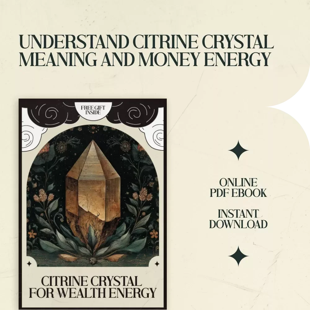 Citrine Crystal for Wealth Energy eBook – Citrine Crystal Meaning and Money Energy Guide, Merchant’s Stone Prosperity Rituals, Financial Mindset & Abundance Habits Digital Download