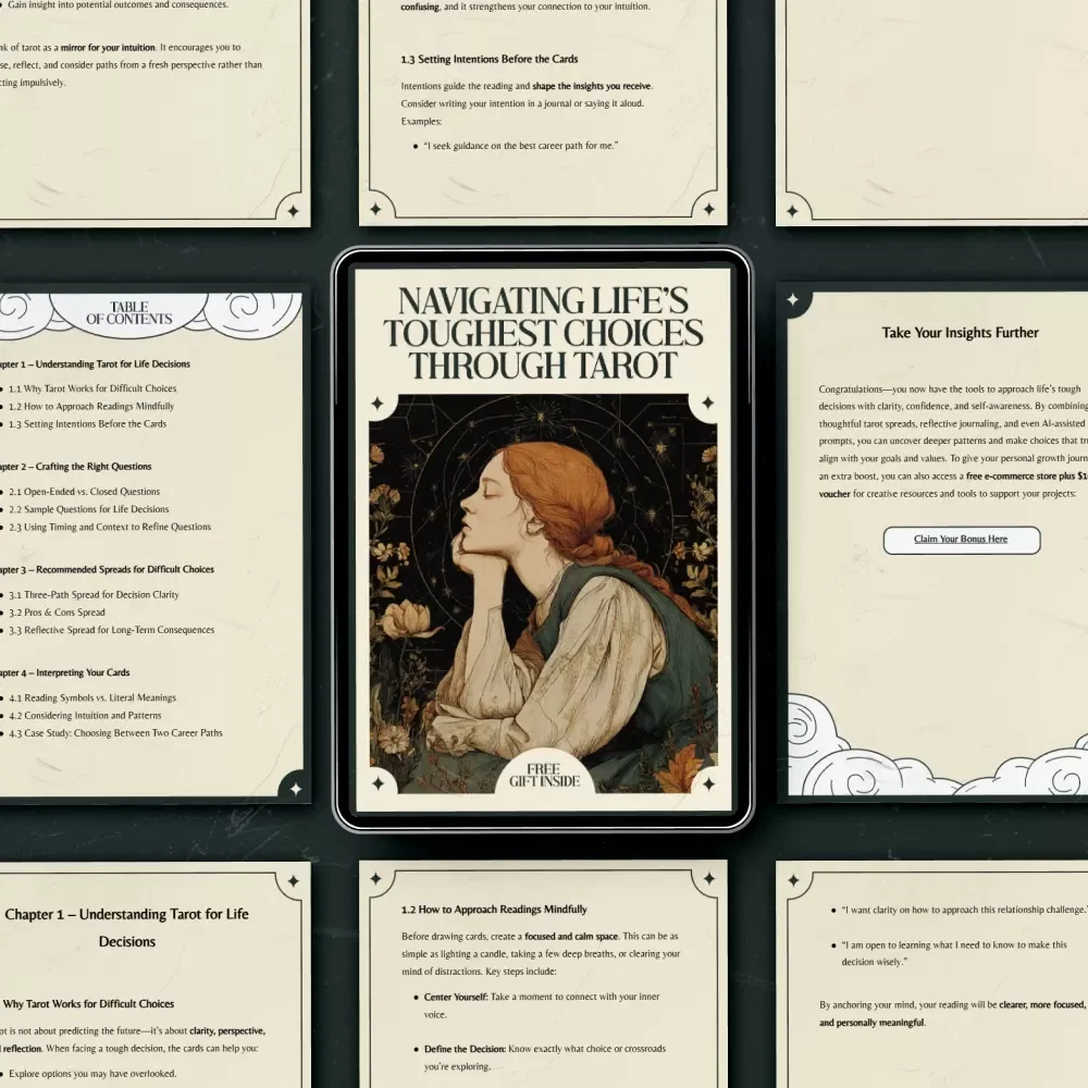 Navigating Life’s Toughest Choices Through Tarot: A Digital Guide to Making Difficult Decisions