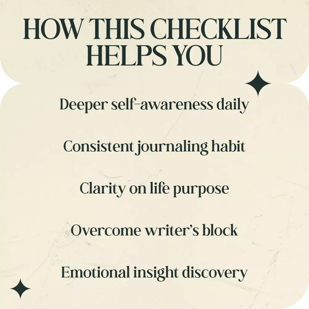 AI Spiritual Journal Prompt Practice Checklist – AI Prompts for Spiritual Journal Questions for Mindfulness, Self-Discovery & Personal Growth