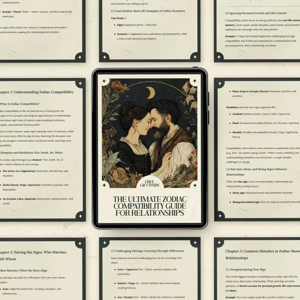 The Ultimate Zodiac Compatibility Guide for Relationships – Astrology Love Match eBook with Zodiac Compatibility Chart for Relationships, Digital Download Guide for Couples & Astrology Lovers
