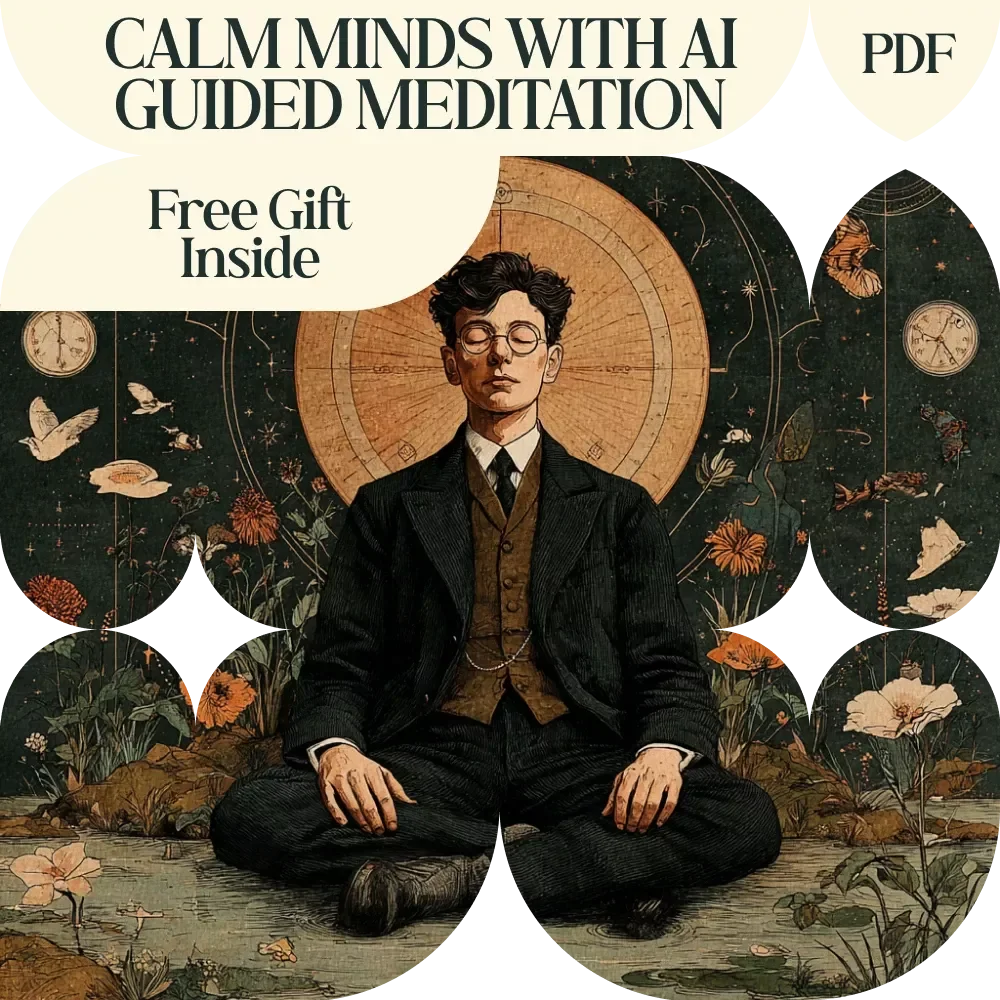 Calm Minds With AI Guided Meditation – Digital Guide with ai prompts for meditation guidance scripts, Create Powerful Relaxation Sessions, Beginner-Friendly AI Meditation Writing Toolkit