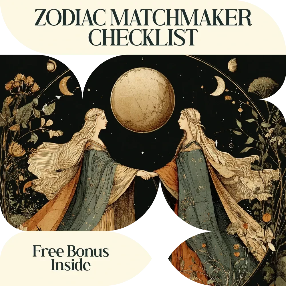 Zodiac Matchmaker Checklist: Decode Your Cosmic Chemistry | Astrology Compatibility Guide & Printable Checklist for How to Read Compatibility Between Zodiac Signs | Zodiac Love Match Worksheet