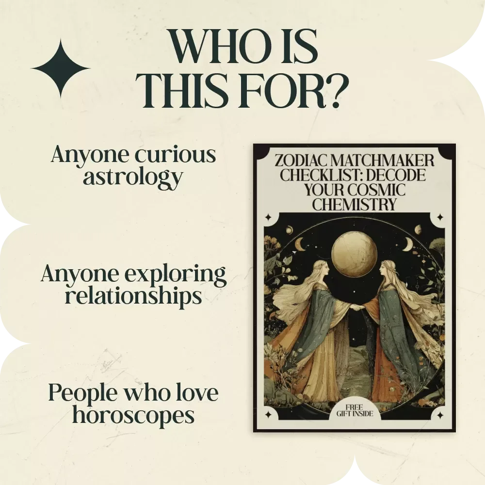 Zodiac Matchmaker Checklist: Decode Your Cosmic Chemistry | Astrology Compatibility Guide & Printable Checklist for How to Read Compatibility Between Zodiac Signs | Zodiac Love Match Worksheet