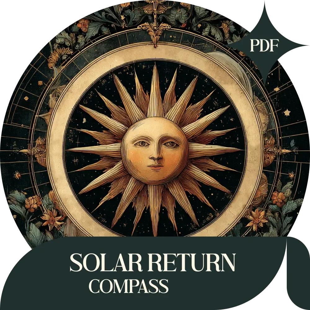 Your Solar Return Compass: Navigating the Year Ahead – Astrology eBook Guide on how to read a solar return chart, Annual Astrology Forecast Workbook, Beginner to Advanced Solar Return Chart Interpretation Digital Download