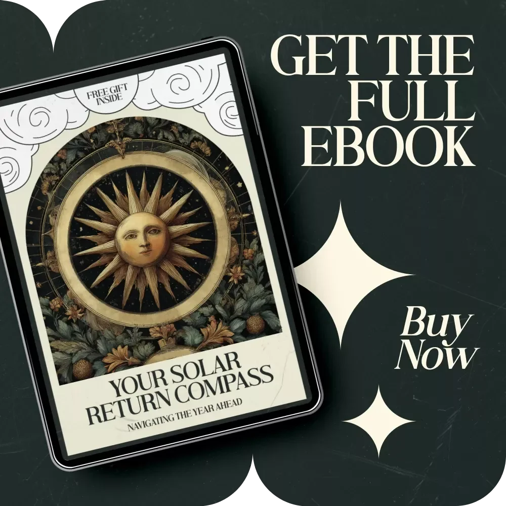 Your Solar Return Compass: Navigating the Year Ahead – Astrology eBook Guide on how to read a solar return chart, Annual Astrology Forecast Workbook, Beginner to Advanced Solar Return Chart Interpretation Digital Download