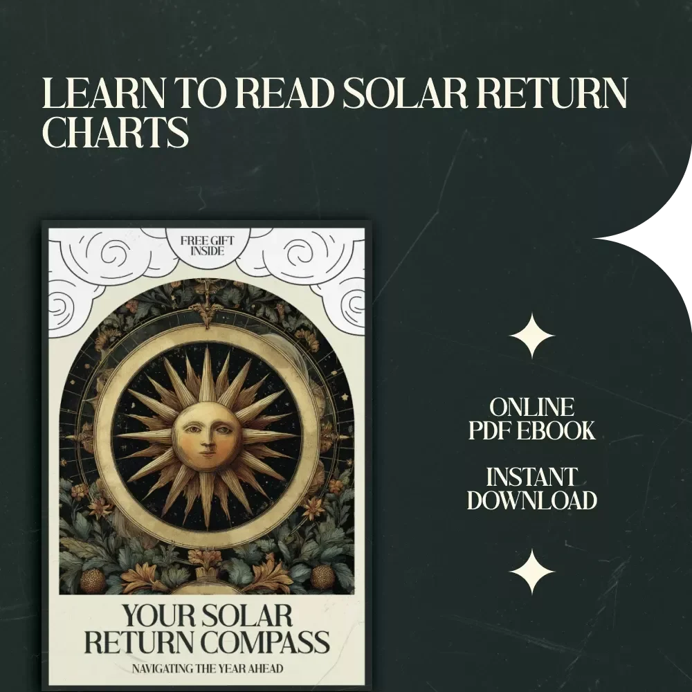 Your Solar Return Compass: Navigating the Year Ahead – Astrology eBook Guide on how to read a solar return chart, Annual Astrology Forecast Workbook, Beginner to Advanced Solar Return Chart Interpretation Digital Download