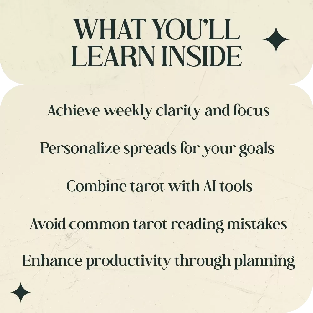 Weekly Tarot Spread Guide: A Comprehensive eBook for Weekly Planning & Insight