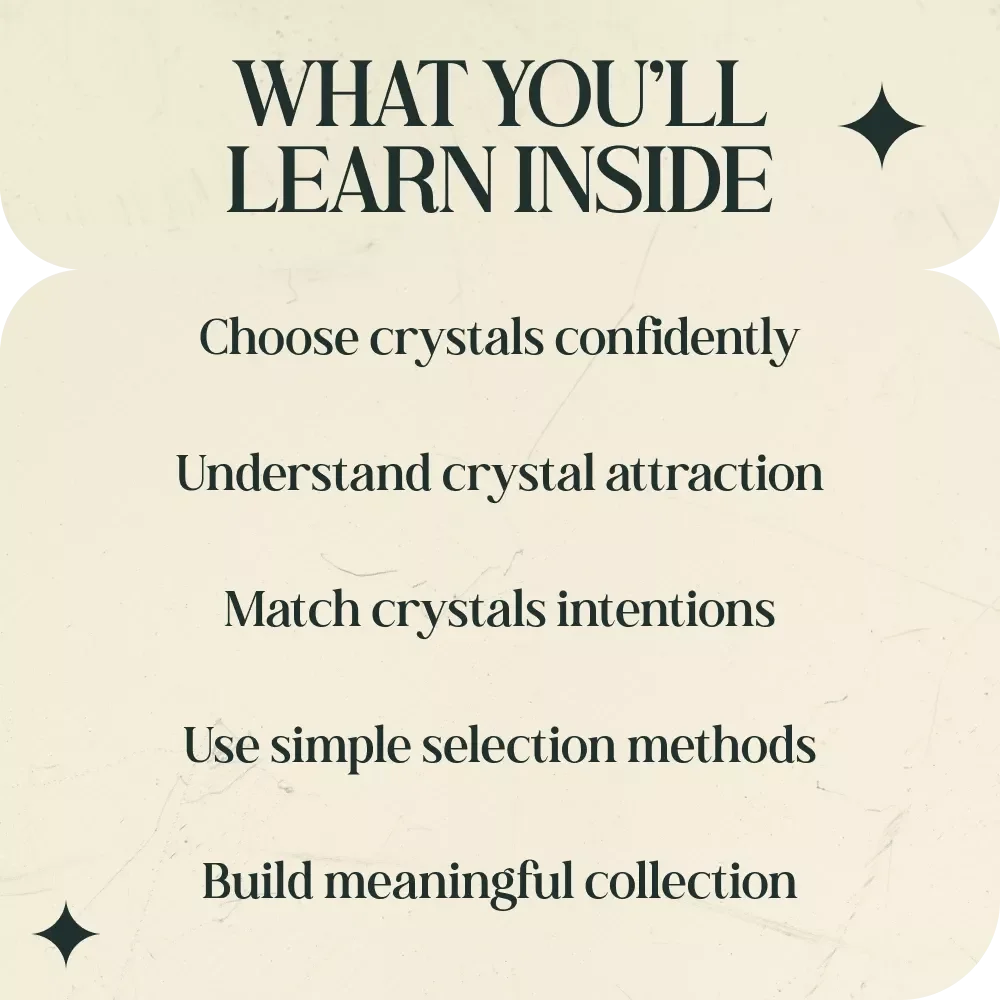 Find Your Perfect Crystal – eBook Guide on how to choose the right crystal for you | Crystal Selection Guide, Spiritual Growth Workbook, Beginner Crystal Guide, Energy Healing Resource