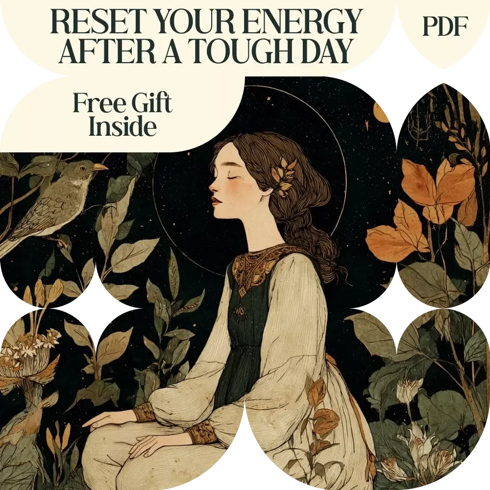 Reset Your Energy After a Tough Day – Printable Checklist | Energy Cleansing Routine After Stressful Day | Evening Reset Guide for Mental Clarity & Calm