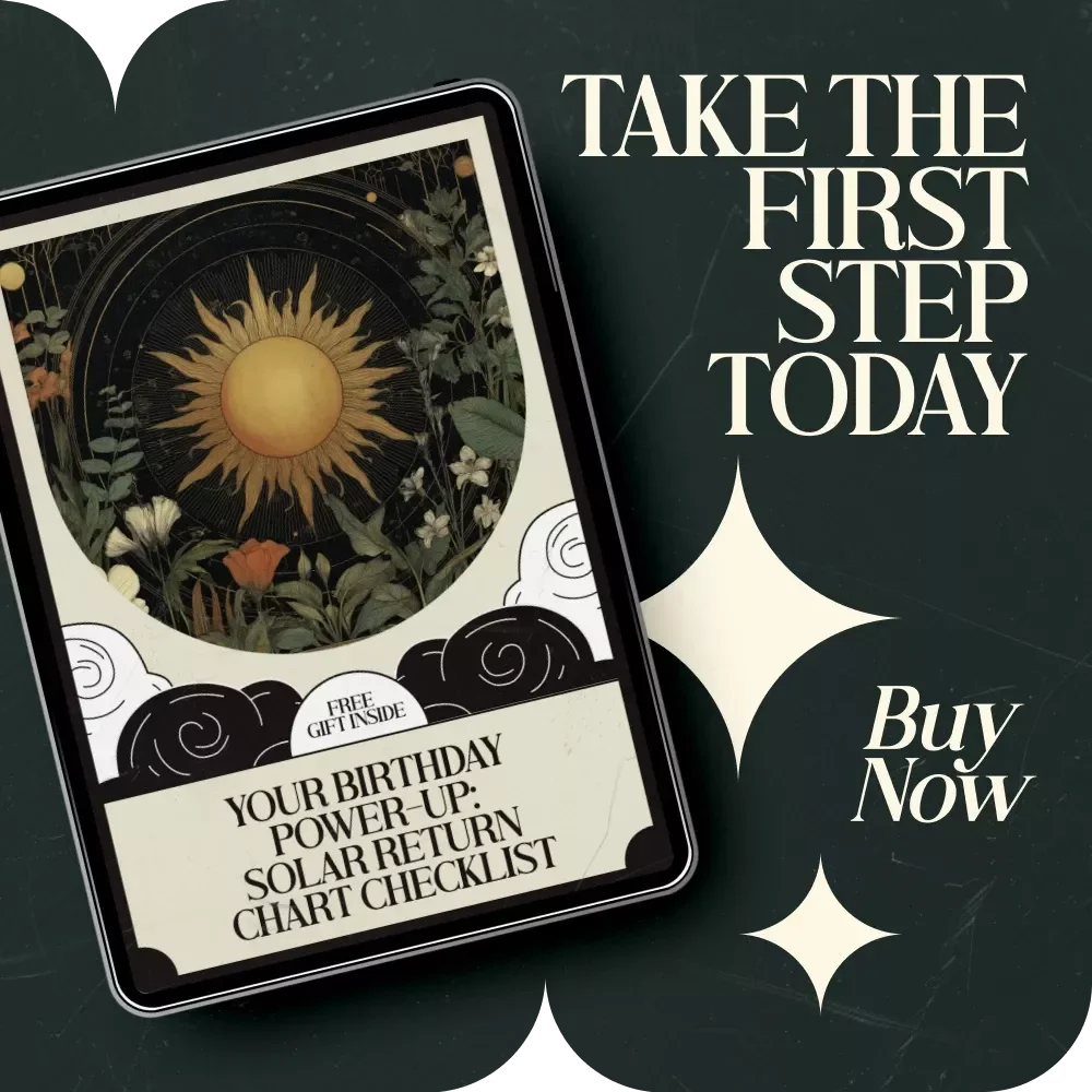 Your Birthday Power-Up: Solar Return Chart Checklist – Astrology Birthday Year Planner, Guide to Solar Return Chart Meaning for Birthday Year, Astrology Reflection Worksheet