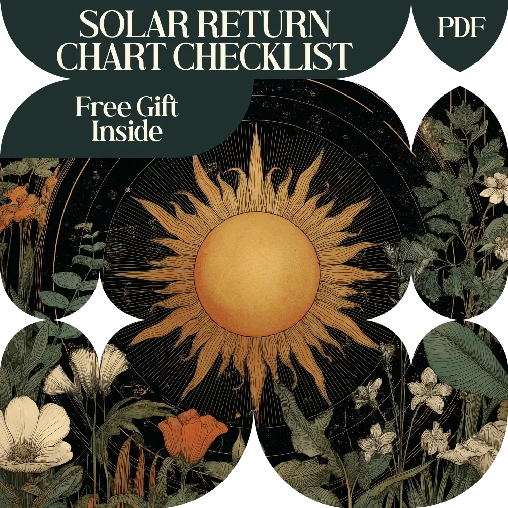 Your Birthday Power-Up: Solar Return Chart Checklist – Astrology Birthday Year Planner, Guide to Solar Return Chart Meaning for Birthday Year, Astrology Reflection Worksheet