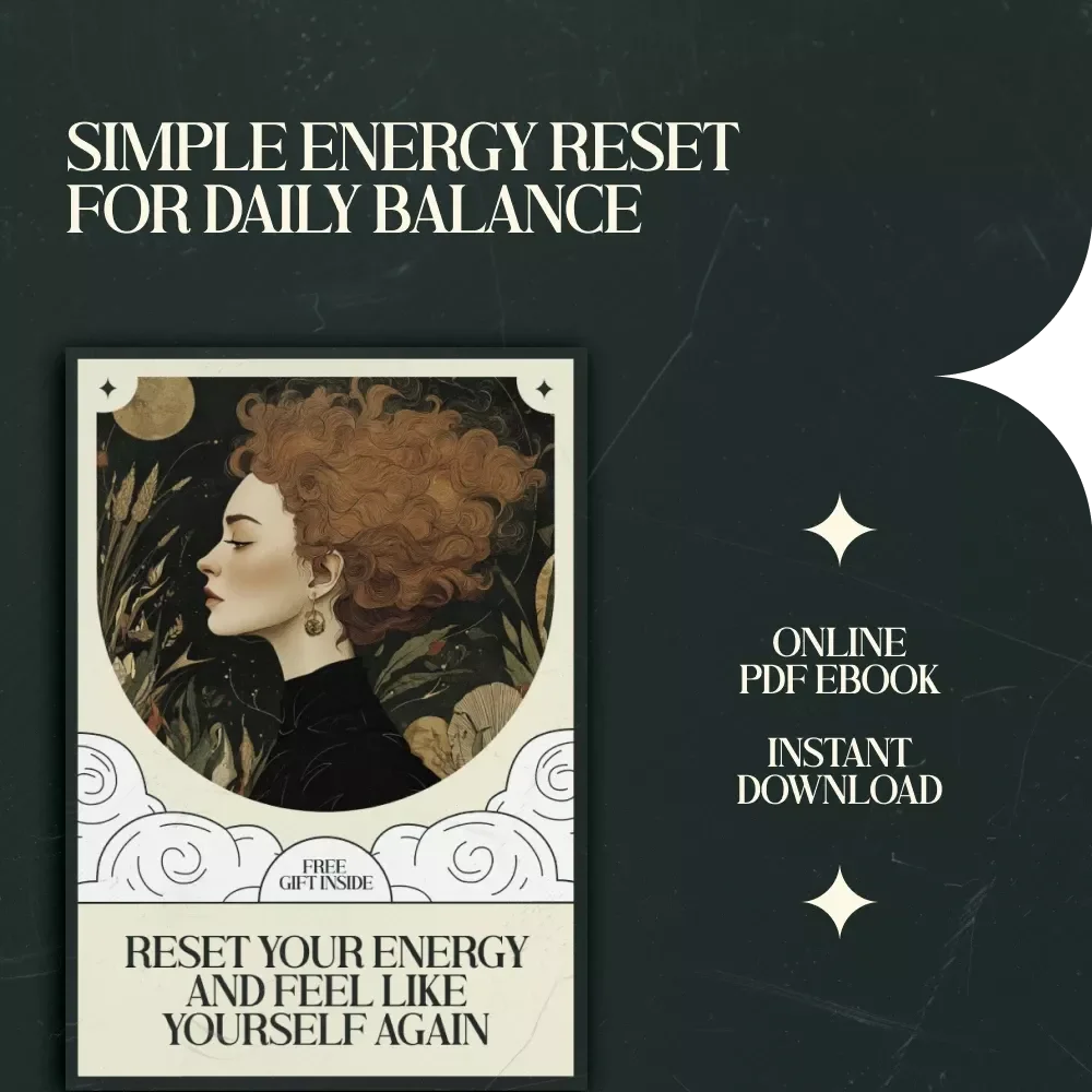 Reset Your Energy and Feel Like Yourself Again – Energy Cleansing Routine for Yourself Guide, Personal Energy Reset eBook, Daily Ritual Checklist, Self-Care Reset Workbook, Digital Download