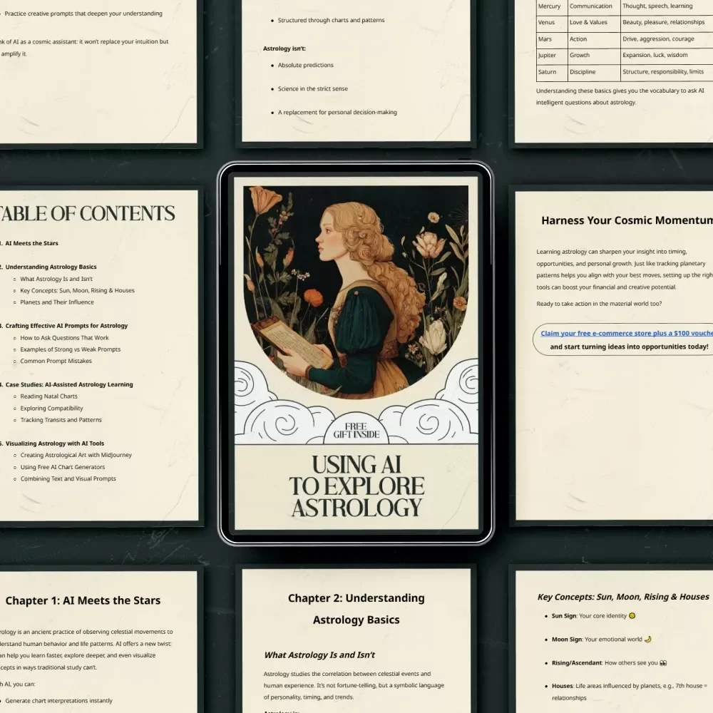 Using AI to Explore Astrology: A Complete Guide to Learning Astrology with AI Prompts & Tools