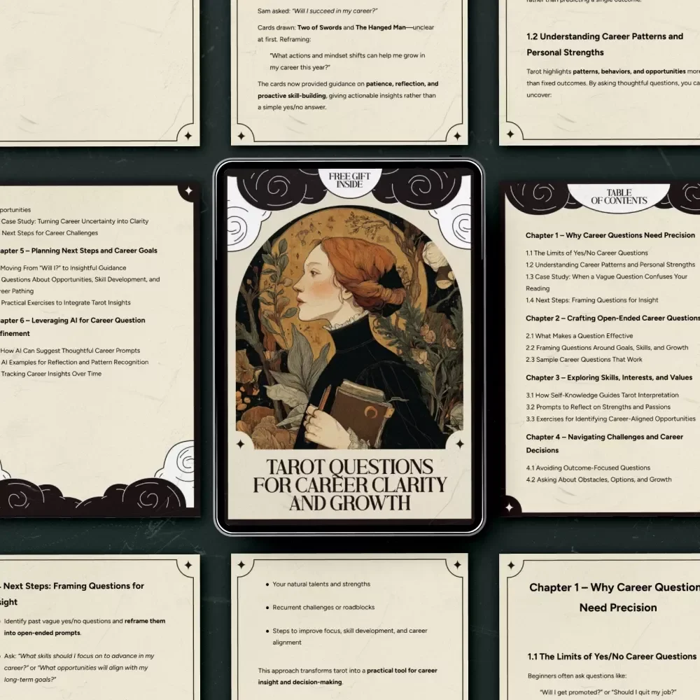 Tarot Questions for Career Clarity and Growth - eBook Guide for Career Direction