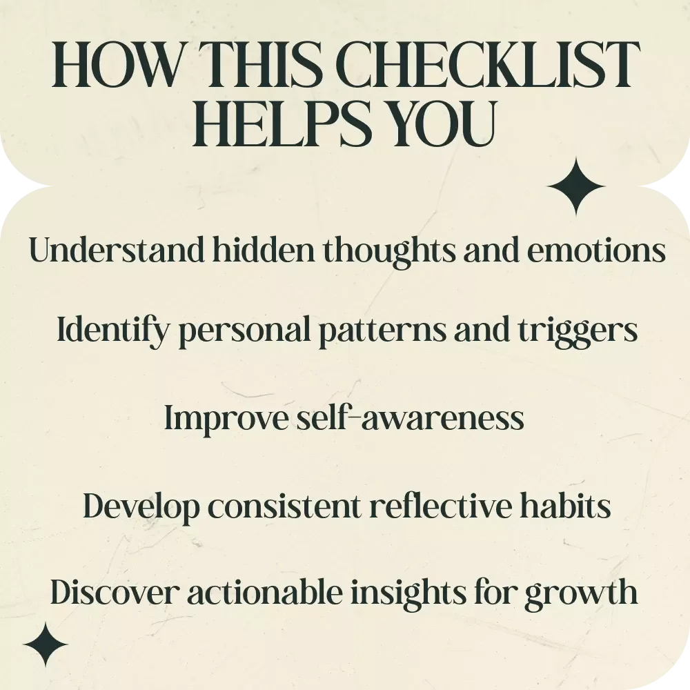 Deep Self-Reflection With AI Prompt – Checklist for Shadow Work Using AI Prompts for Shadow Work Questions