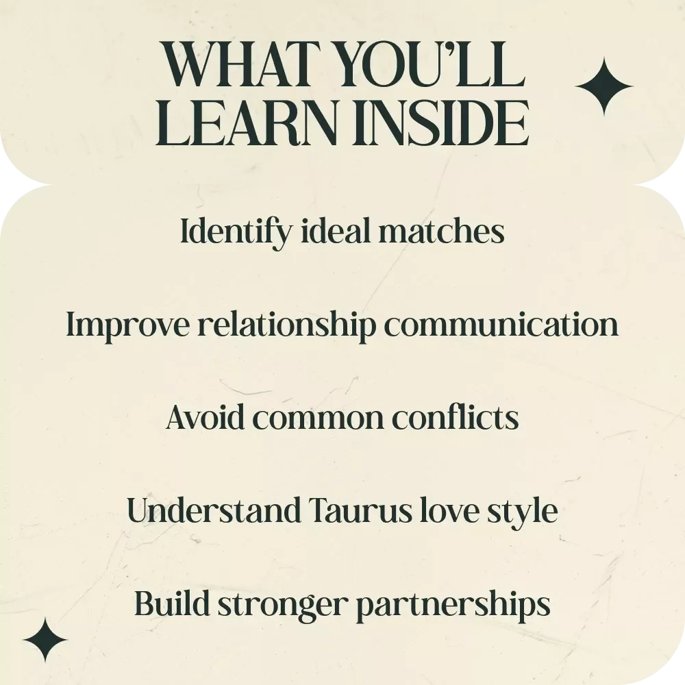 The Steady Heart: A Practical Guide to Taurus Compatibility – Taurus Compatibility with Other Zodiac Signs, Zodiac Love Guide, Astrology Relationship eBook, Taurus Love & Relationship Insights