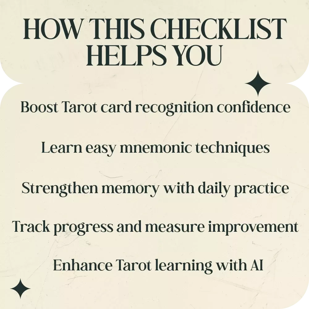 Tarot Card Memory Mastery Checklist - Essential Tarot Card Memory Tips for Beginners