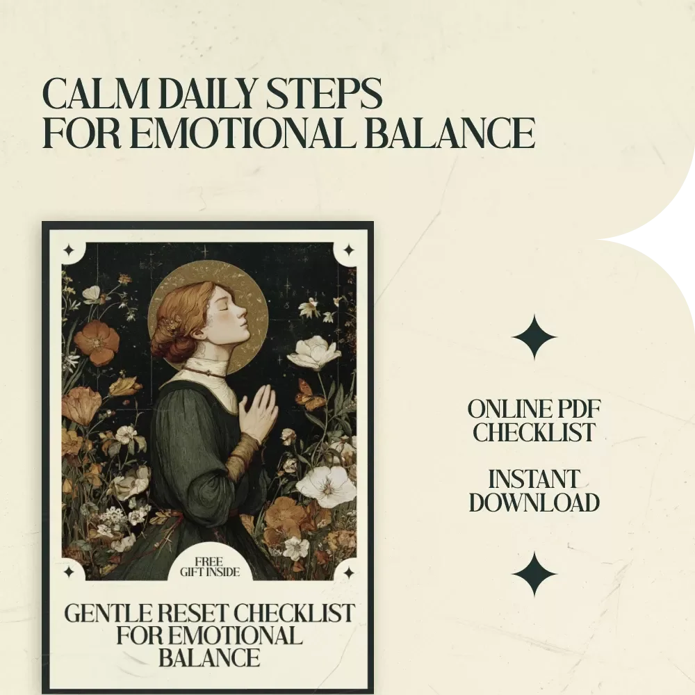 Gentle Reset Checklist for Emotional Balance, Spiritual Routine for Emotional Balance, Printable Self-Care Digital Download for Daily Mindfulness & Inner Peace