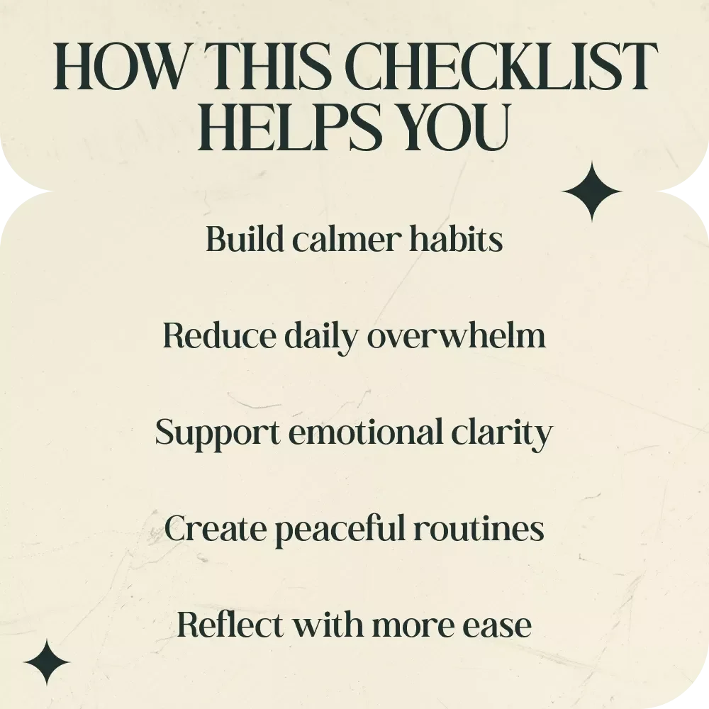 Gentle Reset Checklist for Emotional Balance, Spiritual Routine for Emotional Balance, Printable Self-Care Digital Download for Daily Mindfulness & Inner Peace