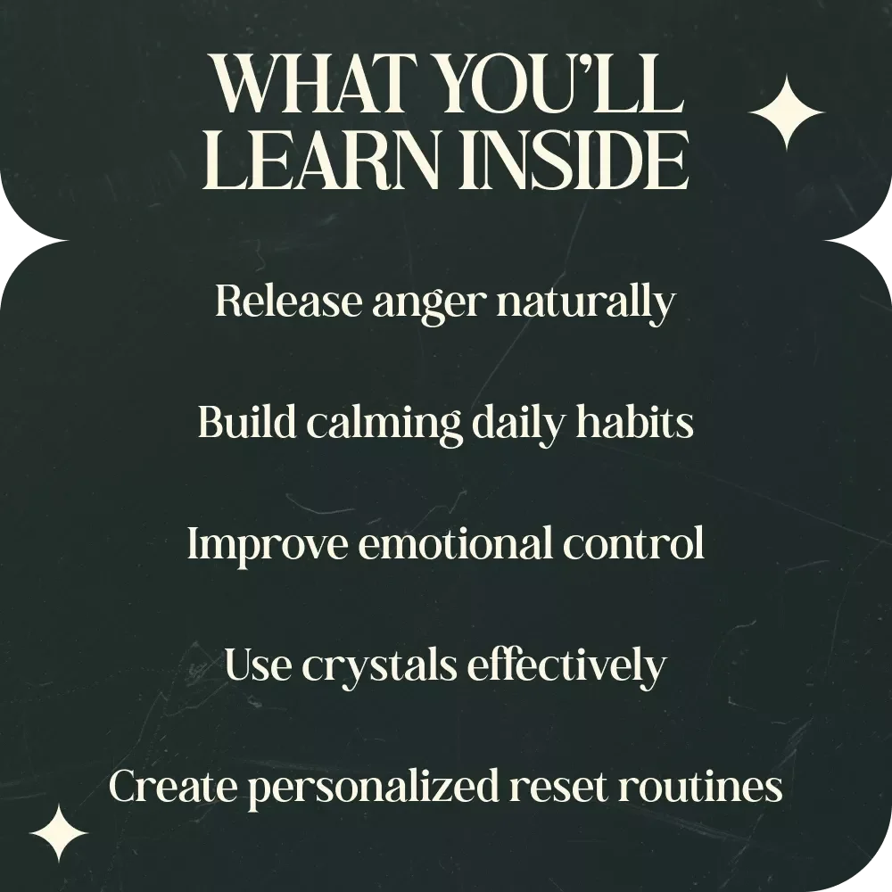 Let Calm Replace the Fire Within – A Healing Guide to Crystals That Help with Anger and Frustration, Emotional Balance, Mindfulness & Inner Peace (Digital Download)