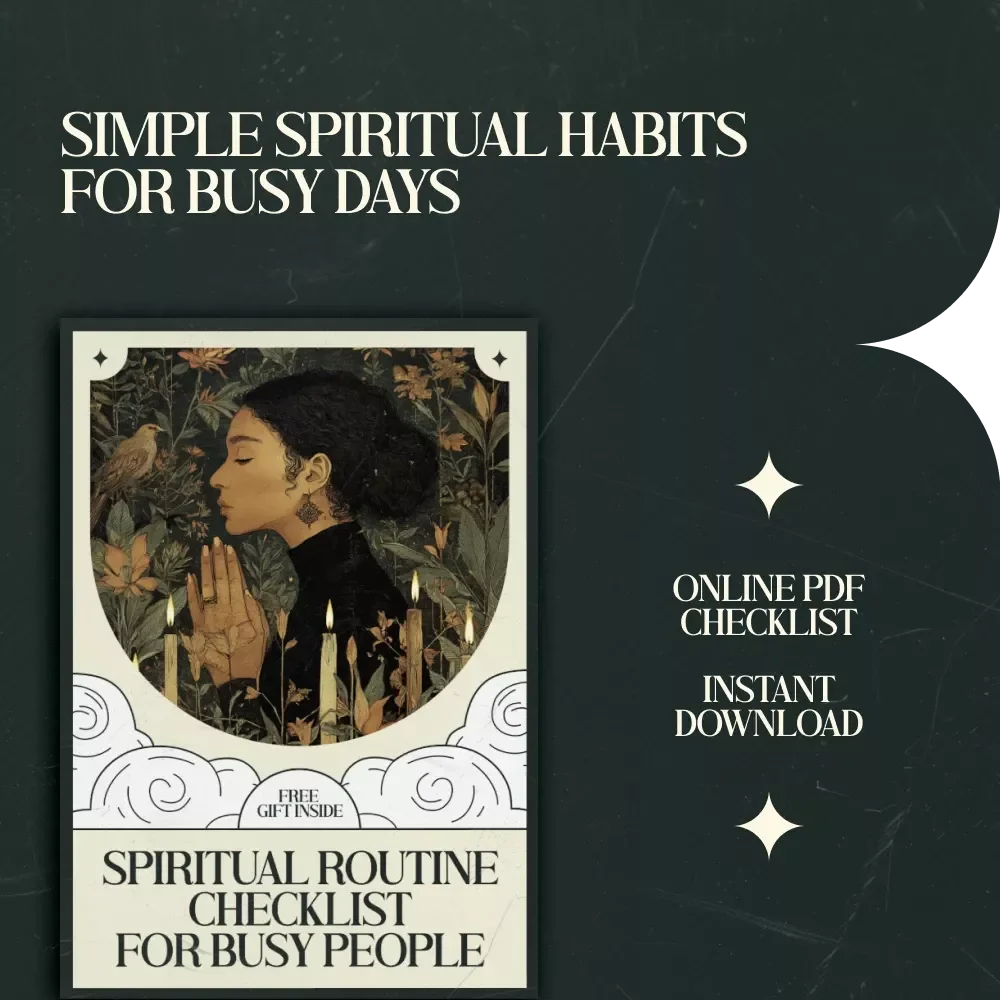 Spiritual Routine Checklist for Busy People, Spiritual Routine for Busy People, Mindful Daily Reset, Printable Digital Download, Self Care Checklist, Morning to Evening Ritual Guide