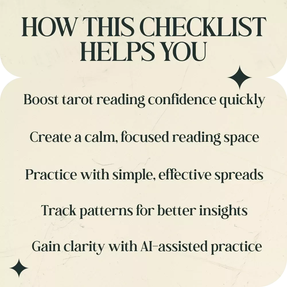 Tarot Reading Confidence Checklist for Beginners: Essential Tips for Mastering Tarot Card Readings
