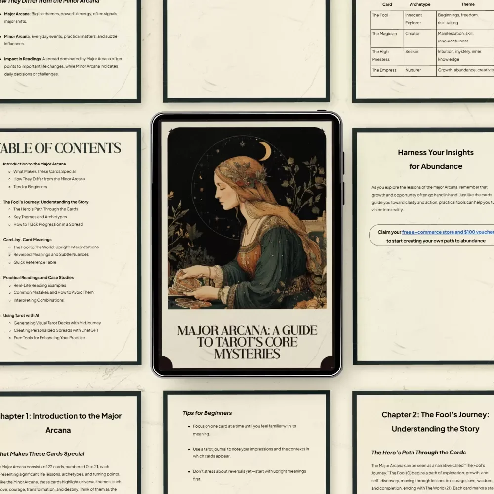 Major Arcana: A Guide to Tarot’s Core Mysteries - Tarot Card Meanings eBook