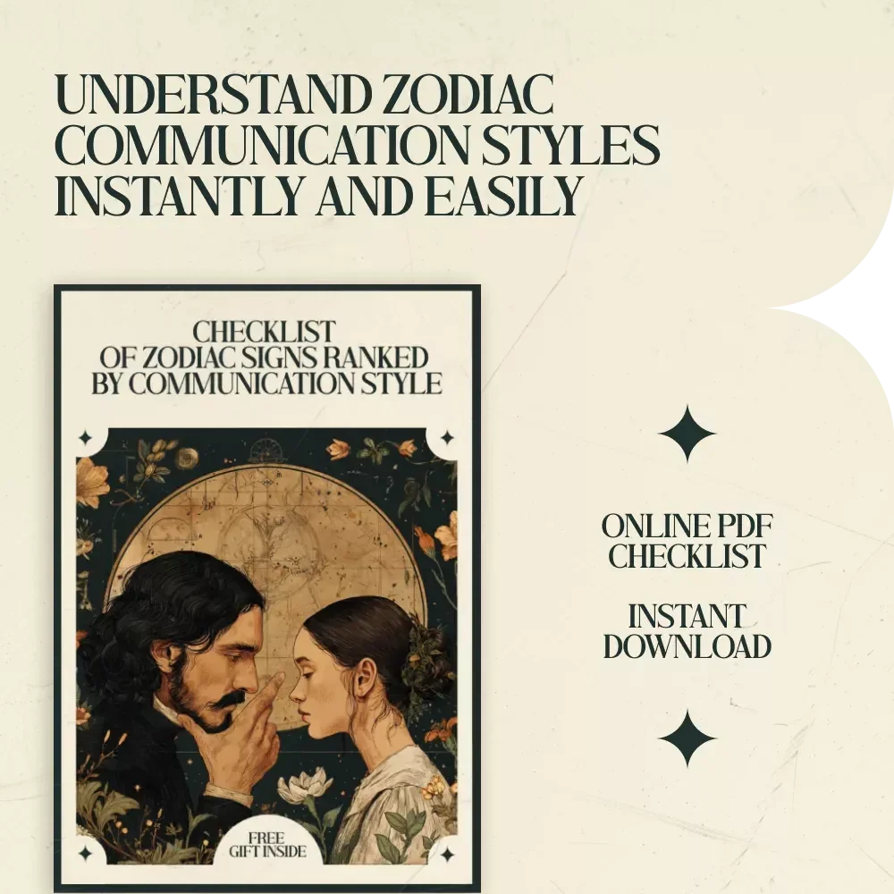 Checklist of Zodiac Signs Ranked by Communication Style – Digital Download, Astrology Guide for Understanding Conversations