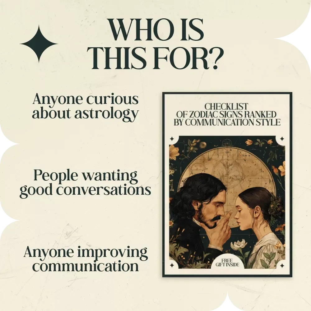 Checklist of Zodiac Signs Ranked by Communication Style – Digital Download, Astrology Guide for Understanding Conversations